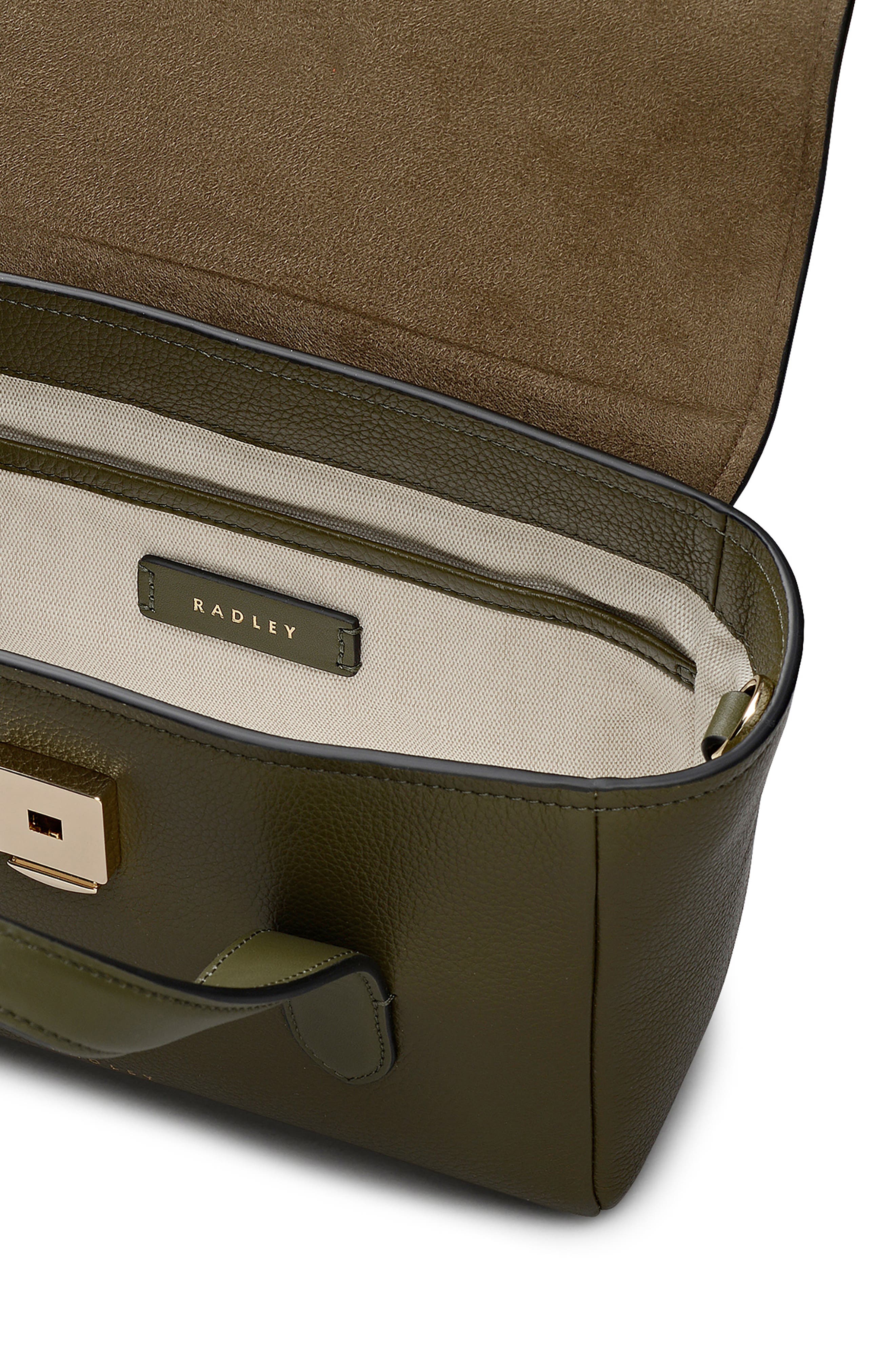 Radley Mayfair Lane Small Flapover Satchel Bag, Alternate, color, Pine Needle