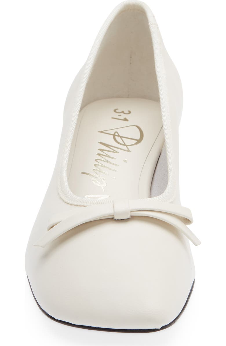 3.1 Phillip Lim Block Heel Ballerina Pump, Alternate, color, Antique White