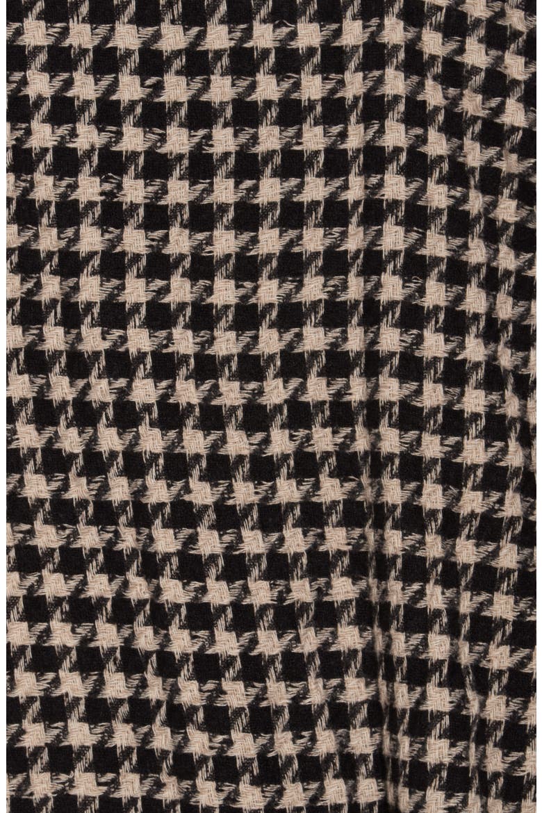Houndstooth Fringe Scarf, Alternate, color, BLACK COMBO