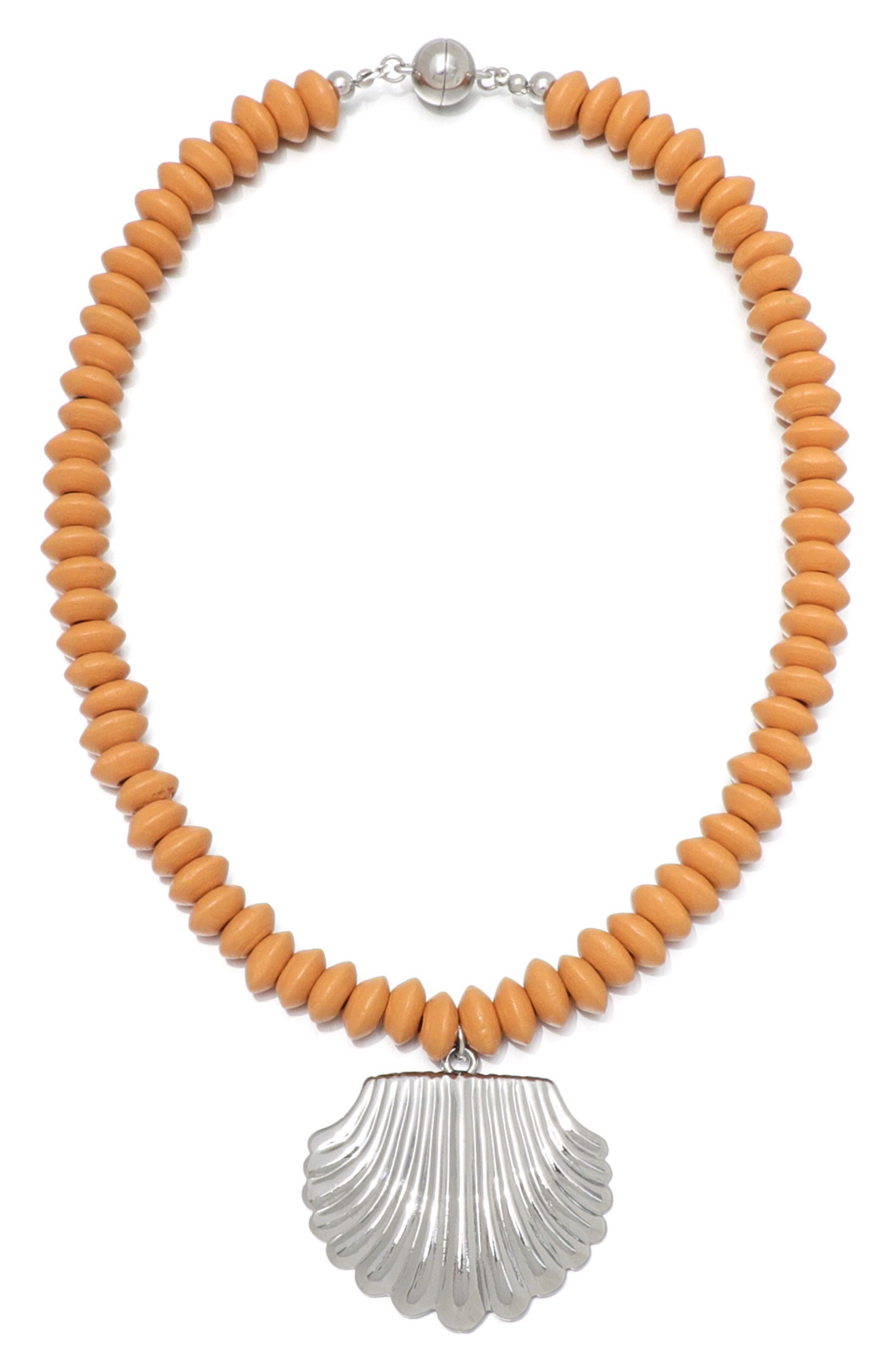 Adornia Oversize Shell Pendant Necklace
