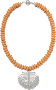 Adornia Oversize Shell Pendant Necklace