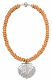 Adornia Oversize Shell Pendant Necklace