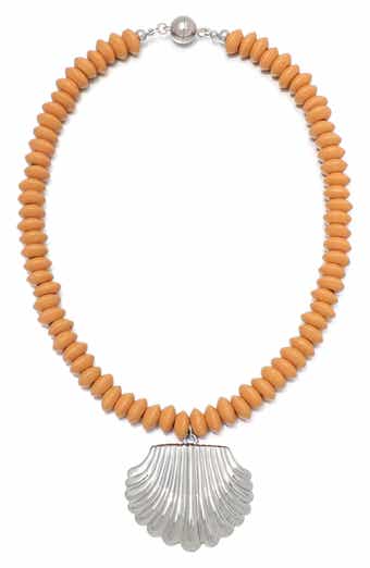 Adornia Oversize Shell Pendant Necklace