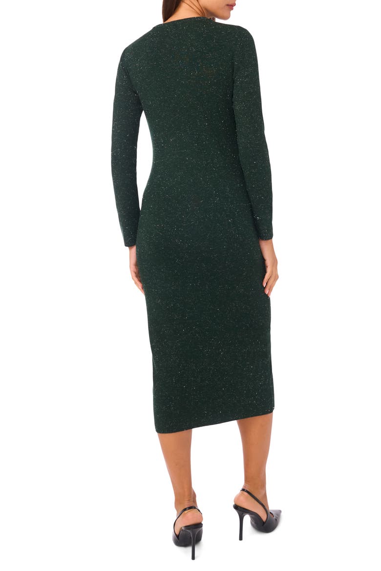 Metallic Long Sleeve Sheath Dress, Alternate, color, PINE GROVE