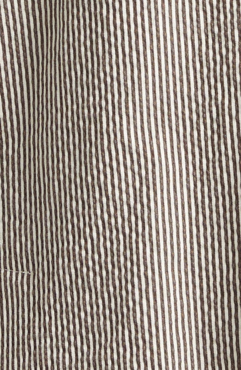 Bode Café Stripe Cotton Stretch Seersucker Sport Coat, Alternate, color, Brown White