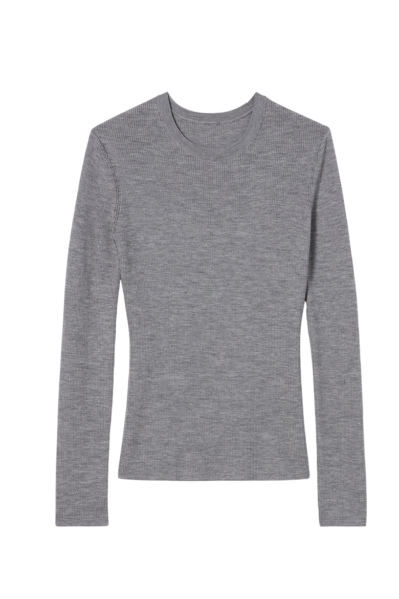 Bryce Turtleneck - Merino, Alternate, color, Gray Melange