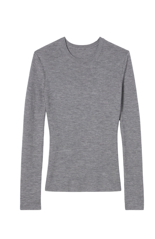 M.m.lafleur M. M.lafleur Beck Ribbed Merino Sweater In Gray
