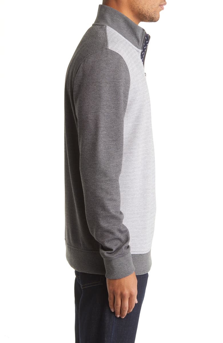 Ted Baker London Meritts Half Zip Piqué Pullover, Alternate, color, 