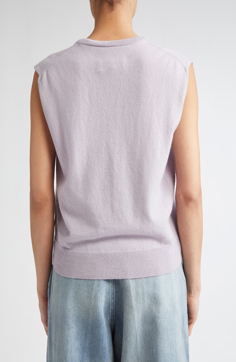Maison Margiela Virgin Wool V-Neck Sweater Vest, Alternate, color, Lilac