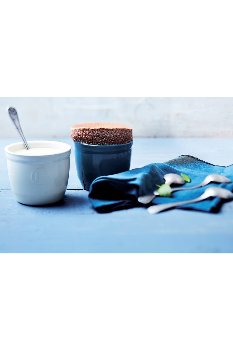 Made in France 8.5 oz Ramekin, Set of 2, 4" by 2.5", Alternate, color, Mediterranean Blue