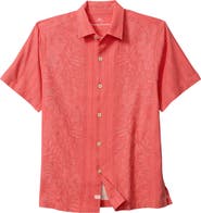 Tommy Bahama Maui Border Silk Short Sleeve Button-Up Shirt