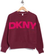 DKNY Exploded Flocked Logo Blouson Sweatshirt