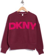 DKNY Exploded Flocked Logo Blouson Sweatshirt