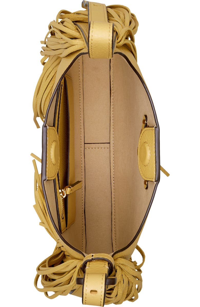 Tory Burch Miller Fringe Small Leather Shoulder Bag, Alternate, color,