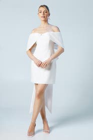 Coast Statement Bardot Mini Bridal Dress