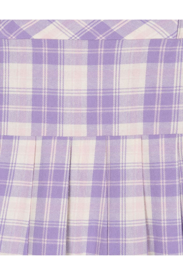 Princess Sweatshirt and Plaid Pleated Skirt Set, Alternate, color, Princesses Purple