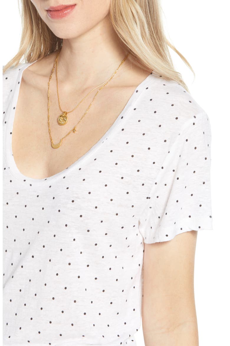 Luna Tee, Alternate, color, BLACK MINI DOTS