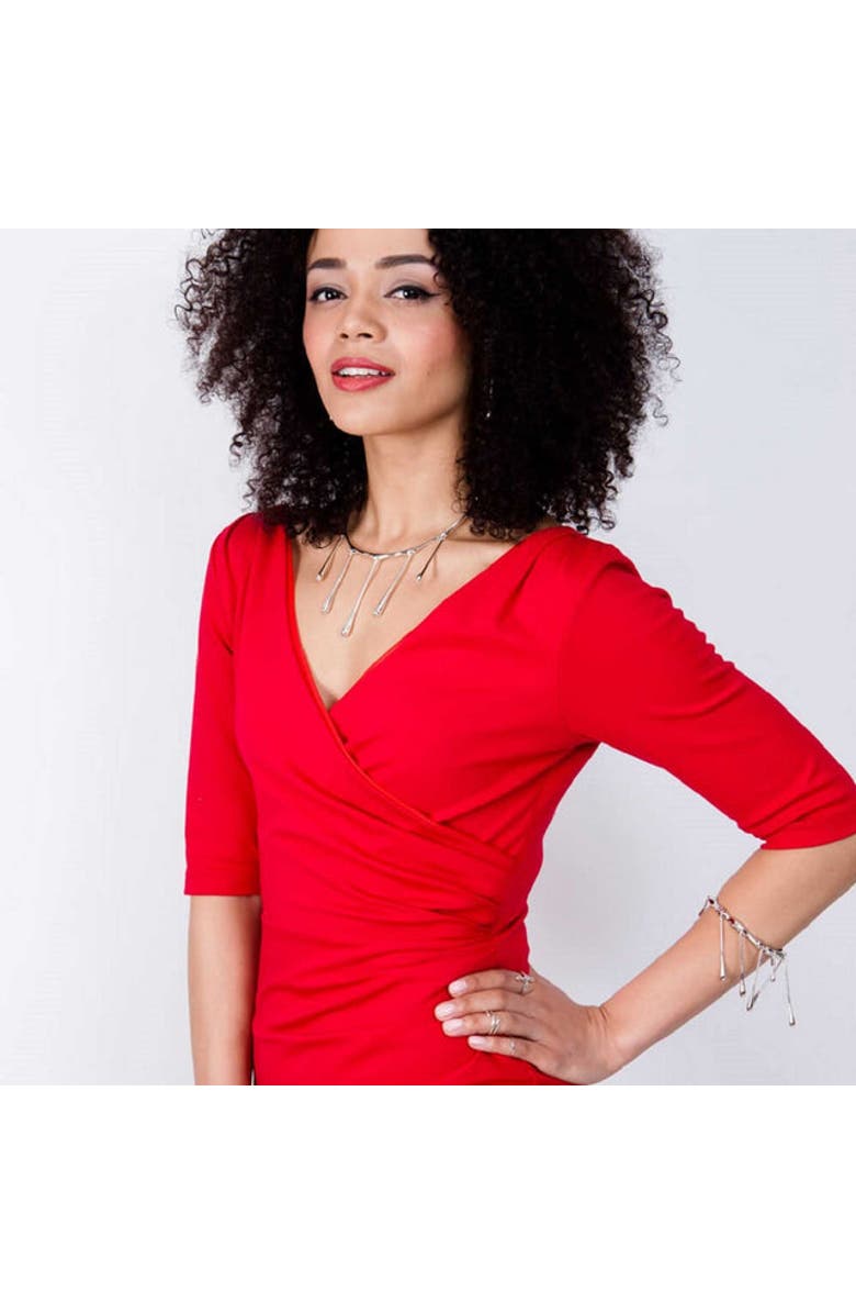 Lucy Quartermaine Drop Bangle, Alternate, color, Sterling Silver