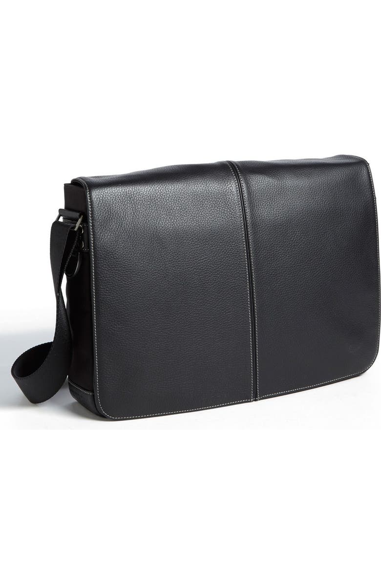 BOCONI Tyler Slim Leather Laptop Messenger Bag, Main, color,