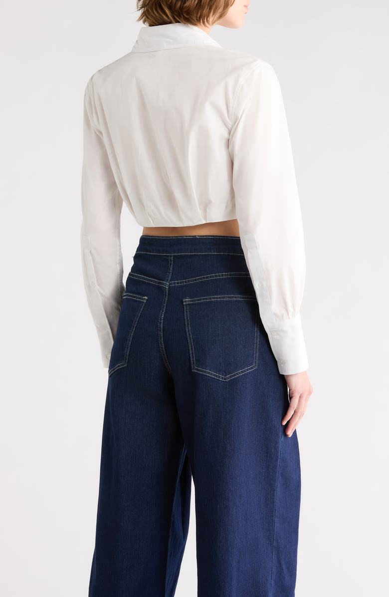 Vigoss Pleated Cotton Top, Alternate, color, White