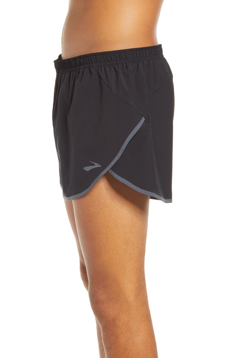 Brooks Hightail Men's 3" Split Performance Running Shorts, Alternate, color, 