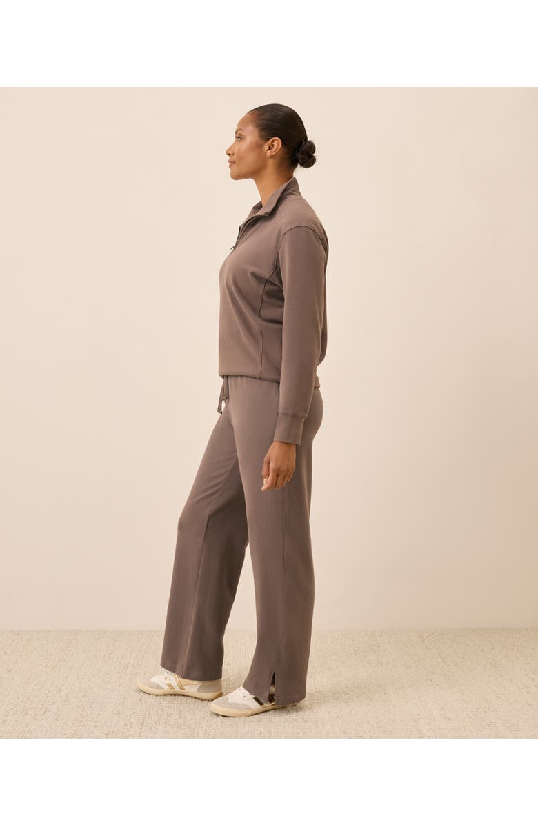 Pact Organic Cotton CloudKnit Wide Leg Pant, Alternate, color, Deep Taupe