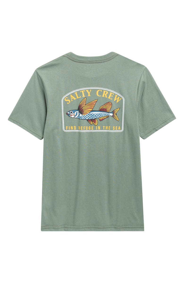 Salty Crew Kids' Fly Home Cotton Graphic T-Shirt, Alternate, color, Laurel Wreath