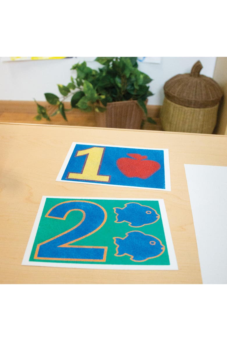 Sand Art Numbers Kit wit Colored Sand & 30 Sticker Sheets, Alternate, color, Multicolor