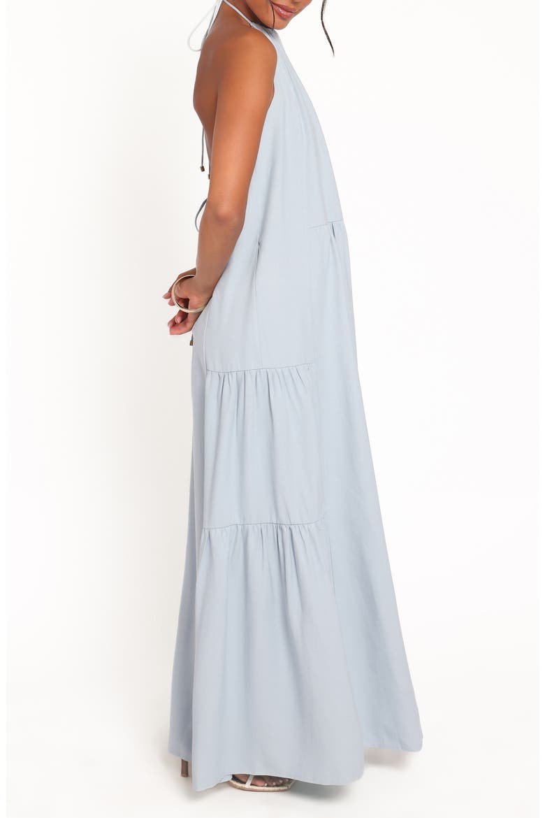 Eimear Halter Maxi Dress, Alternate, color, BLUE