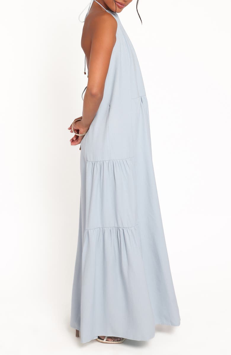 Petal & Pup Eimear Halter Maxi Dress, Alternate, color, Blue