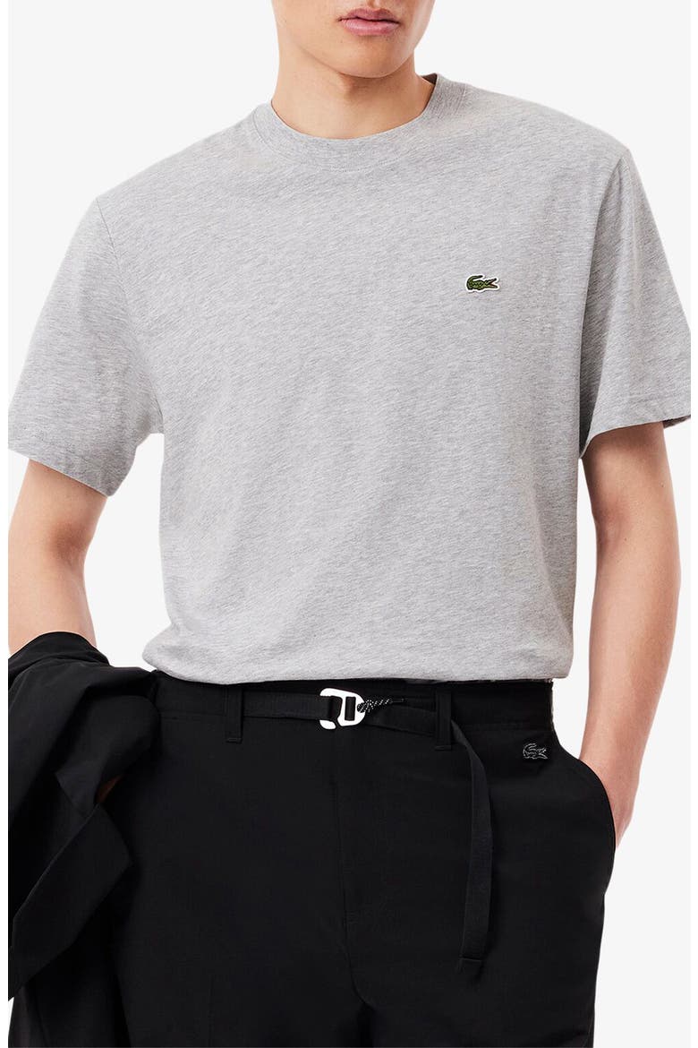 Cotton Crewneck T-Shirt, Main, color, SILVER CHINE