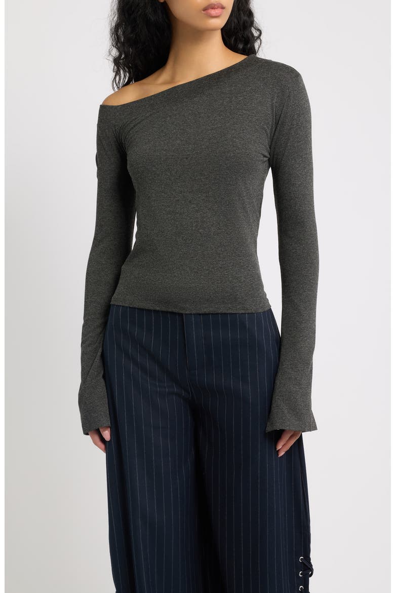 Amuleto One-Shoulder Top, Main, color, STORM