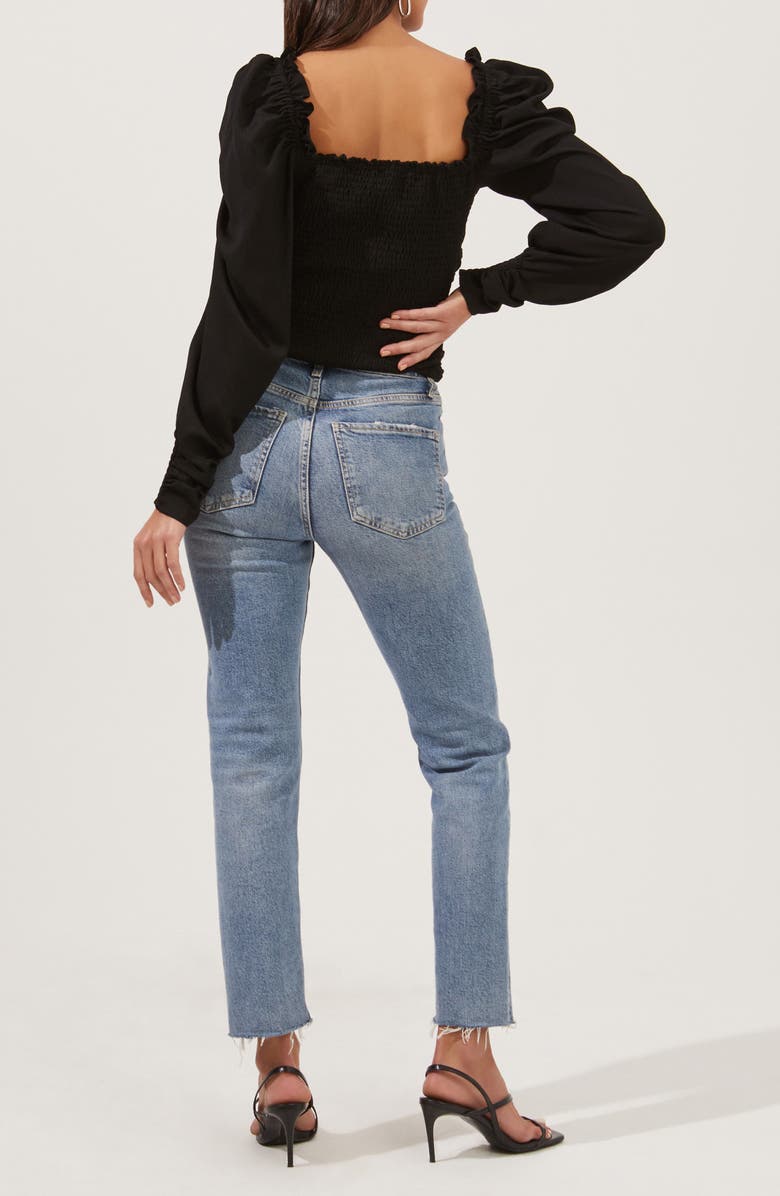 ASTR the Label Square Neck Puff Sleeve Top, Alternate, color,