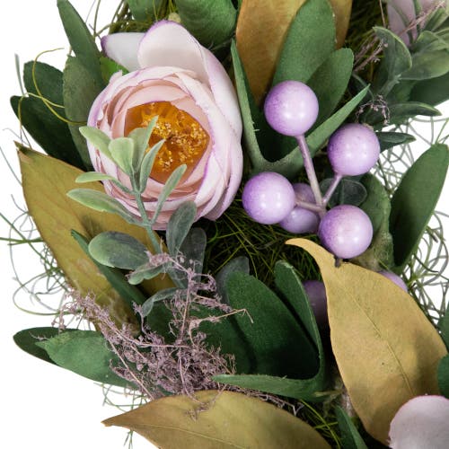 NORTHLIGHT NORTHLIGHT ARTIFICIAL MIXED FLORAL AND GREENERY SPRING WREATH