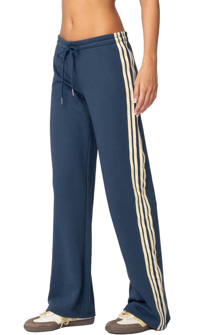 Averie Contrast Stripe Sweatpants, Alternate, color, BLUE