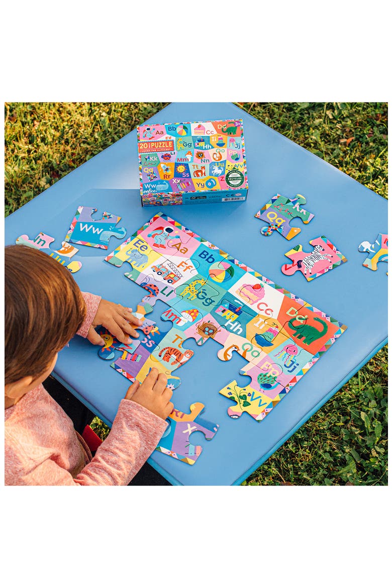 Learn the Alphabet 20-Piece Puzzle, Alternate, color, BLUE MULTI