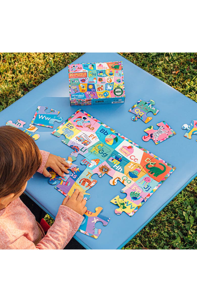 eeBoo Learn the Alphabet 20-Piece Puzzle, Alternate, color, Blue Multi
