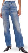 rag & bone rb Miramar Shea Wide Leg Cotton Terry Sweatpant Jeans