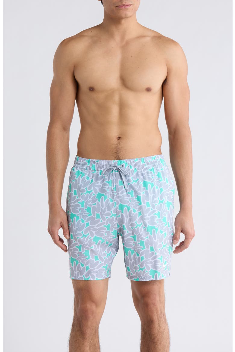 7-Inch Swim Trunks, Main, color, BLEACHED TURQUOISE