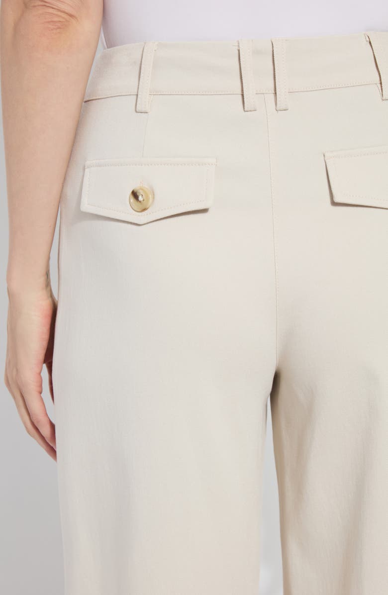 Lysse Mirabelle Pleated Crop Palazzo Pants, Alternate, color, Oat