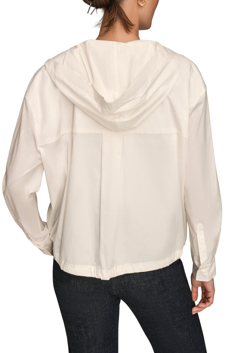 Donna Karan New York Hooded Long Sleeve Button-Up Shirt, Alternate, color,