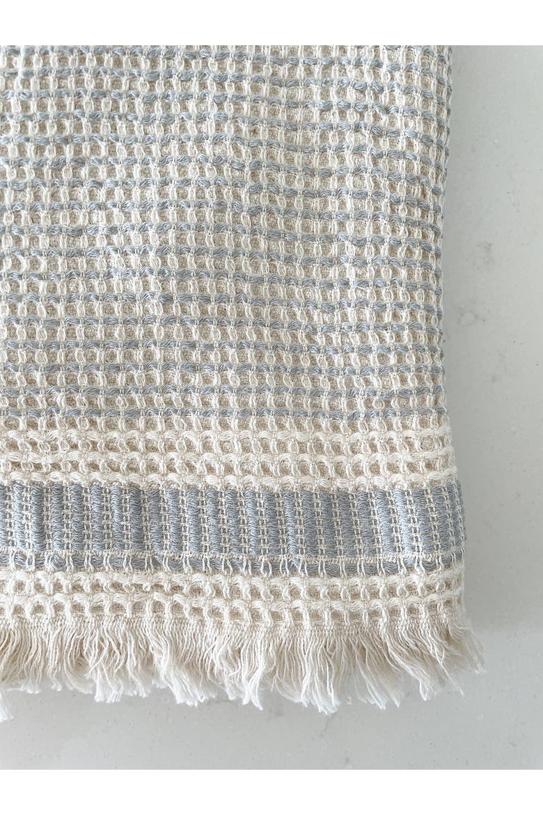 Waffle Striped Turkish Cotton Bath Towel, Alternate, color, Warm Beige