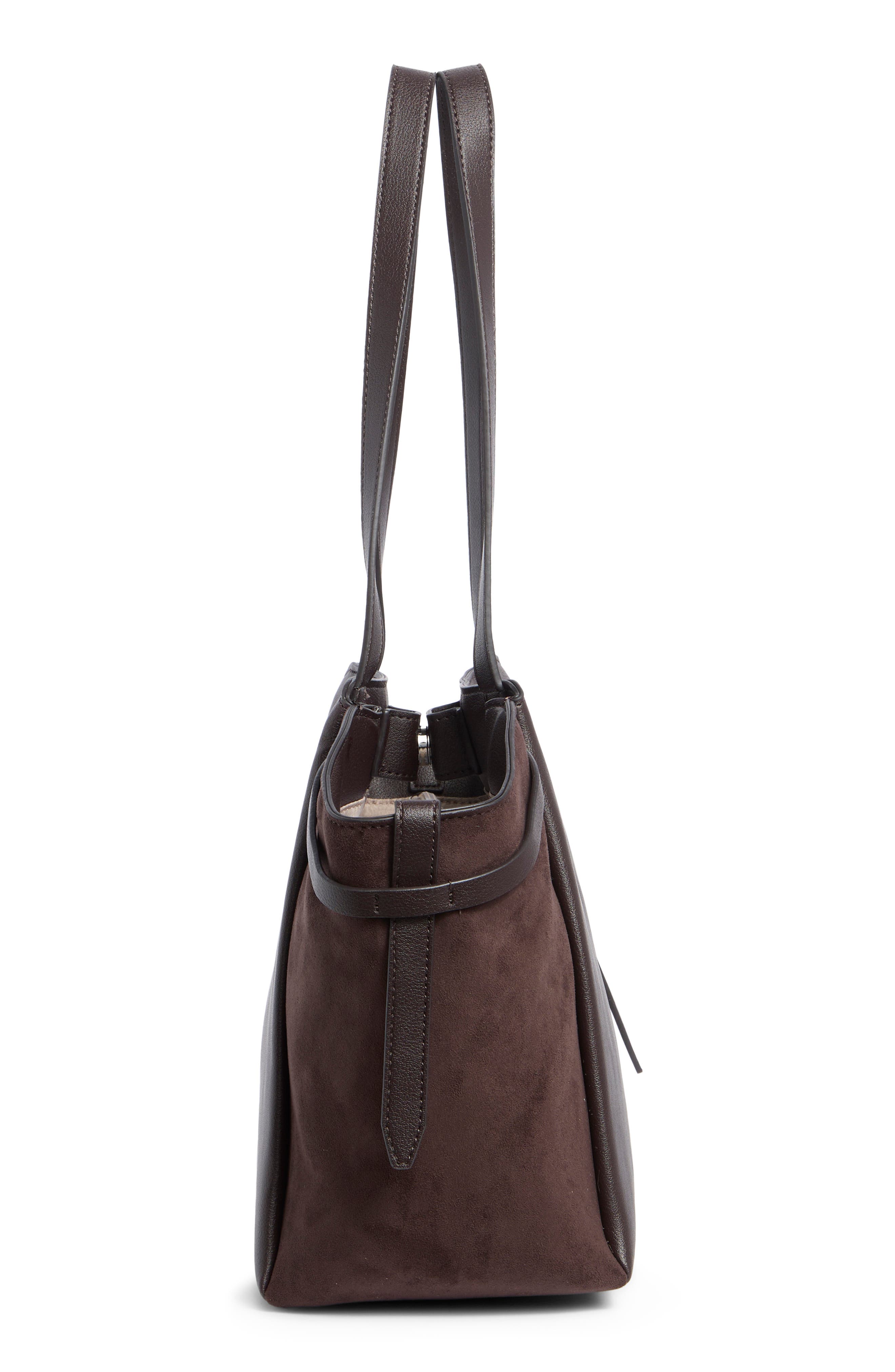 Nerina Faux Leather Tote, Alternate, color, ESPRESSO MULTI
