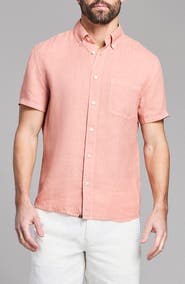 Billy Reid Tuscumbia Short Sleeve Linen Button-Down Shirt