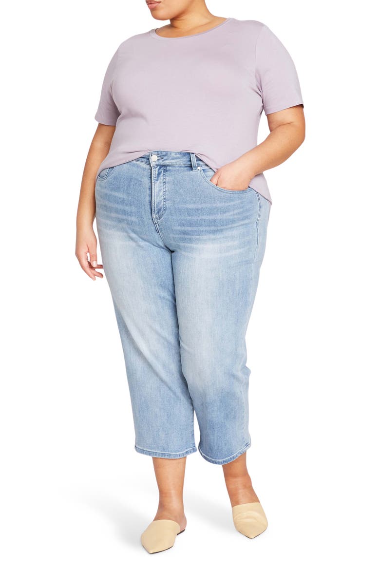 Crop Boyfriend Jeans, Main, color, LIGHT BLUE