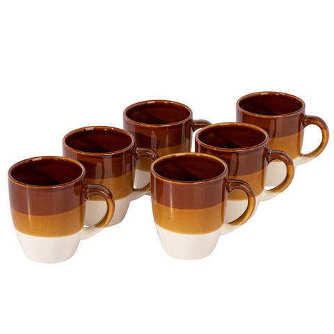 Yellowstone 6 Piece 12 Ounce Stoneware Mug Set