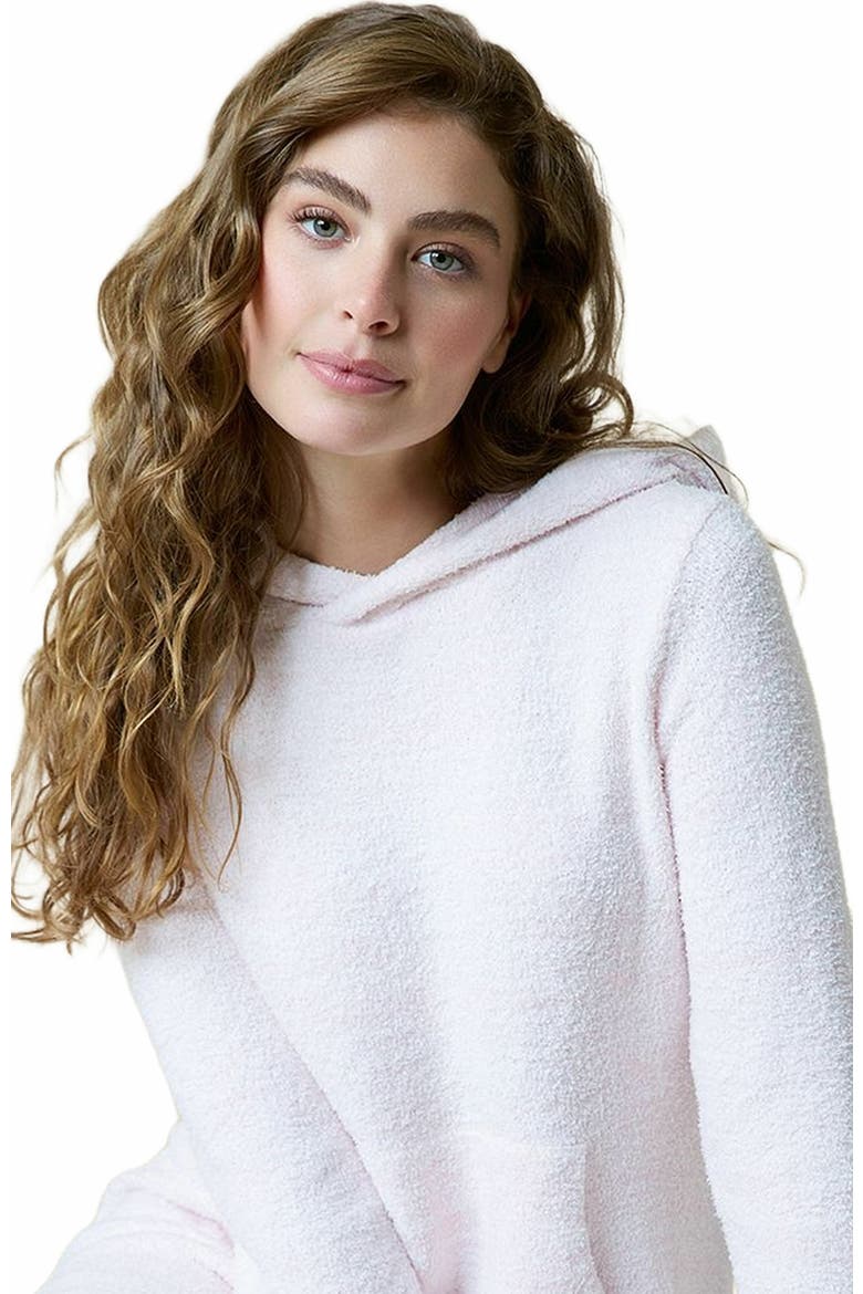 Heather Marshmallow Hooded Lounger, Alternate, color, Heather Blush Pink