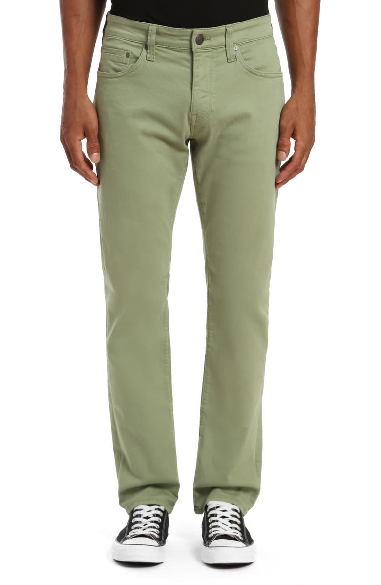 Mavi Jeans Marcus Slim Straight Leg Five Pocket Pants, Main, color, Basil Supermove