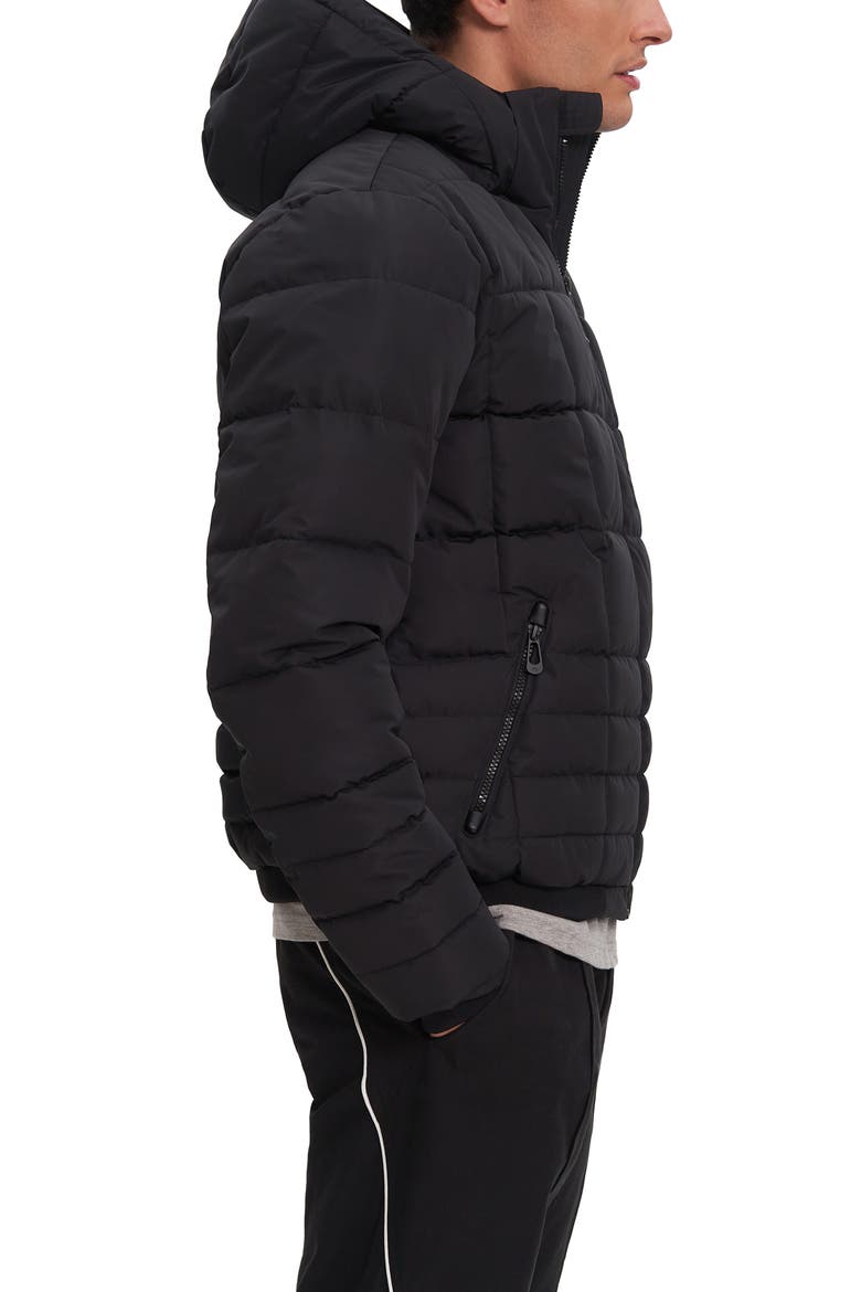 Cameron Hooded Puffer Jacket, Alternate, color, BLACK