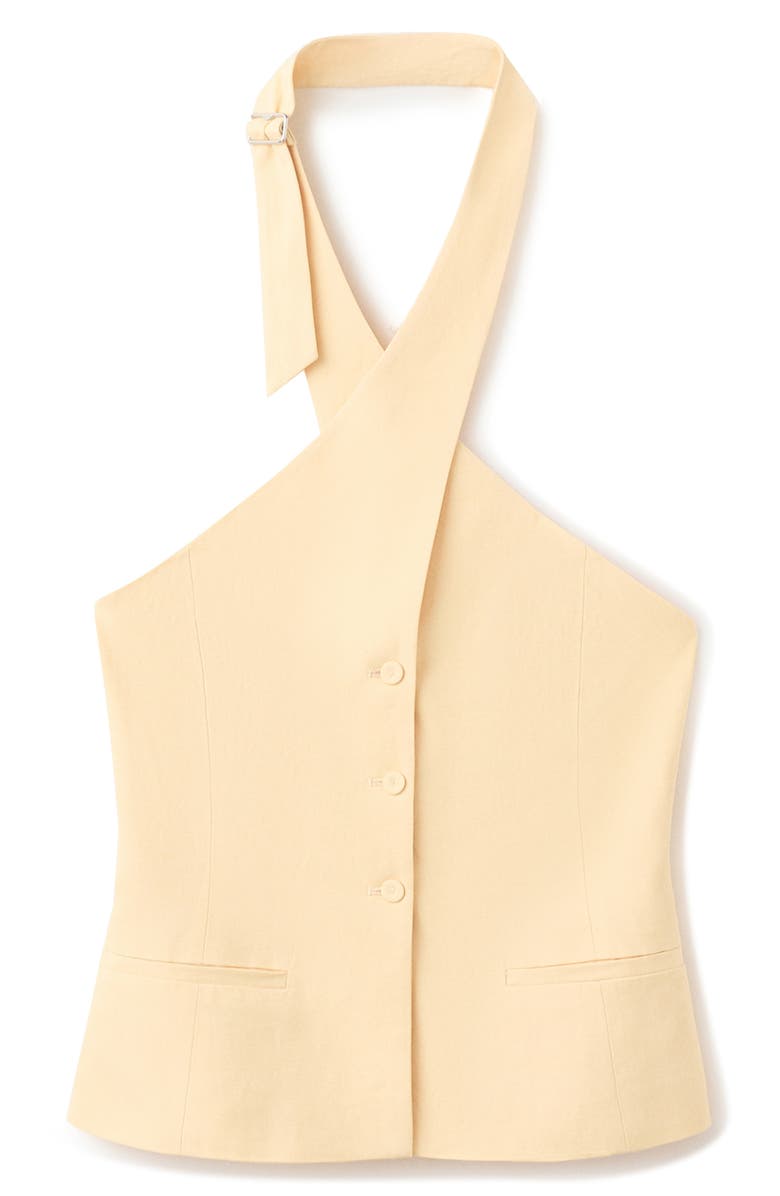 MANGO Martini Halter Top, Alternate, color, Yellow
